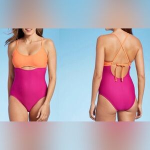 NWT Kona Sol Cut Out One Piece Swimsuit Size Large